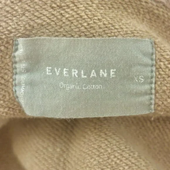 Everlane Track Organic Cotton Hoodie, Burnt Sugar, Size XS - Picture 5 of 6